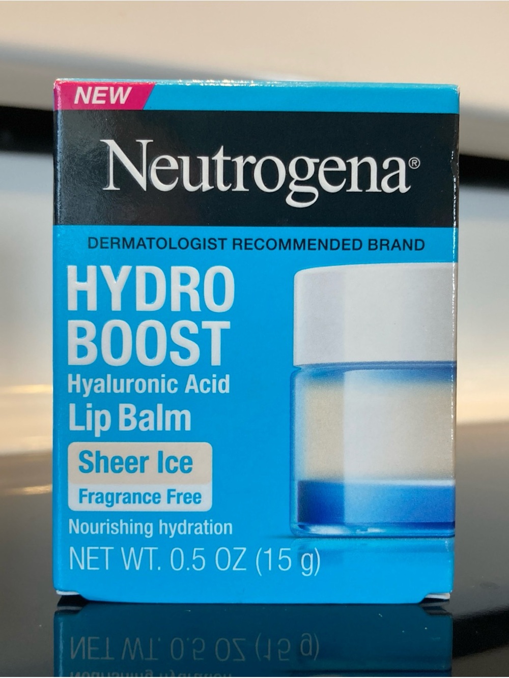 Neutrogena Hydro Boost Lip Balm Sheer Ice New in Box .5 oz Fragrance Free